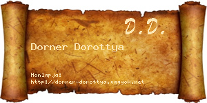Dorner Dorottya névjegykártya